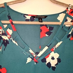 Women's 3X, 41 Hawthorn, floral, sleeveless blouse